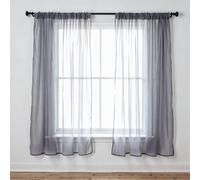 Weddecor Pannelli Tende Voile Lucy 2 Pz Griglia Slot Top Semi-trasp.