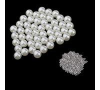 Weddecor Perle Rivetti Borchie - Bianco, 4mm