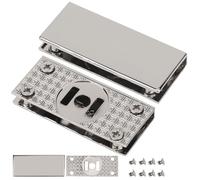 WedDecor Piastre con clip in metallo con viti, chiusura rettangolare per borsa, fibbia protettiva per bordi, piastra di chiusura per borsa, serratura per borse in metallo, hardware per artigianato e