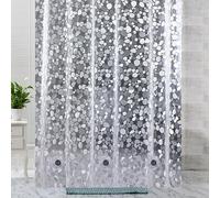 WedDecor - Tenda da doccia impermeabile in PVC resistente, effetto 3D, resistente alla muffa e alla muffa, con fondo magnetico, 12 ganci per tende, 180 cm x 200 cm