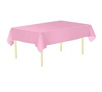WedDecor Tovaglia rettangolare in plastica rosa chiaro 150 x 175 cm, tovaglia usa e getta, per interni o esterni, compleanni, picnic, Natale, matrimoni, baby shower, decorazioni per feste