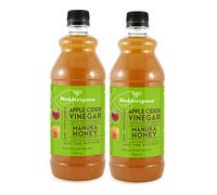 Wedderspoon aceto di sidro di mele crudo non filtrato con miele di Manuka monoflorale fattore 16 e The Mother 750 ml confezione da 2