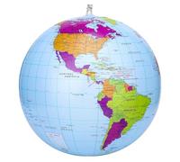 WeddHuis 1 Globo Gonfiabile Globe PVC da Mondo Terra Gonfiabile Globo Pallone da Spiaggia per Giocare in Spiaggia o Insegnare Mappamondo Gonfiabile in Inglese per Regalo Festa del Giorno dei Bambini