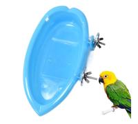 WeddHuis 1 Pcs Doccia per Uccelli - Accessori per Gabbia Papagalli Vasca da Bagno Mangiatoia per Cocorite/Canarini (Blu)