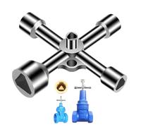 WeddHuis 1 pz Set Chiave Universale Multifunzionale 5-in-1, Chiave Triangolare e Quadrata per Armadietti, Contatori Gas, Acqua, Elettricità e Colonnine di Blocco