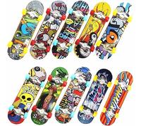WeddHuis 10 Pezzi Mini Skateboard da Dita Tech Deck, Fingerboard Professionale Mini Skate per Dita Giocattolo per Gadget Compleanno Bambini Regalino Fine Festa Compleanno