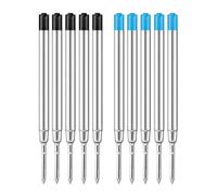 WeddHuis 10 Pezzi Refill, Ricarica Penna, Inchiostro per Penne a Sfera, Sostituibili, Penna Nera, Penna a Sfera Mini