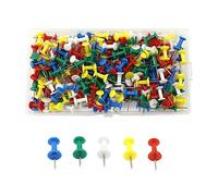 WeddHuis 100 Pezzi Puntine da Disegno,Multicolori Map Puntine Spilli per Lavagna, Chiodo in Sughero, per Push Pins Thumb Tacks per Mappa Lavagna Bacheca di Sughero Decorative
