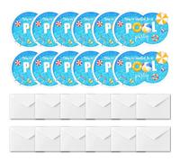WeddHuis 12 pcs inviti di compleanno per festa in piscina con buste pronti da scrivere
