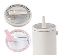 WeddHuis 2 PCS Coperchi per Bicchieri Riutilizzabili a Prova di Perdite e Polvere, Coperchio di Ricambio per Bicchiere da 40oz con Coperchio per Cannuccia, Accessori per Stanley Cup (bianco+rosa)