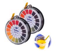 WeddHuis 2 Pezzi 5m Cartine Tornasole, PH Indicatore, Misuratore, Test Acquario, PHmetro per Alimenti, Intervallo di Misurazione 0-14, Facile da Leggere
