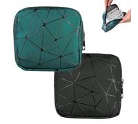 WeddHuis 2 pezzi Bustina Porta Assorbenti,Assorbenti Salviette Custodia Portatile,Piccola Borsa Mestruale con Cerniera,per Signore,Tamponi,Salviette Igieniche,Rossetto,Chiavi,Monete