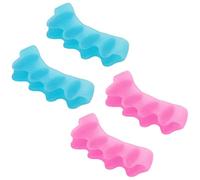 WeddHuis 2 Pezzi Separatore Dita Piedi Gel-Divaricatore, riutilizzabile lavabile per allentare le dita, per alleviare il dolore da dita a martello, Hallux Valgus (blu + rosa)