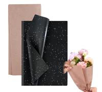WeddHuis 20 fogli di carta velina glitter, confezioni regalo per fai da te, arte artigianale, floreale, festa di compleanno, festival, carta velina colorata per imballaggio (50x66cm) (nero/kaki)