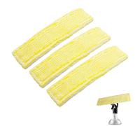 WeddHuis 3 Pezzi Panni di Ricambio per Aspiragocce Kärcher, Accessori per Pulizia Finestre, Ricambi in Microfibra Lavabili (Giallo)