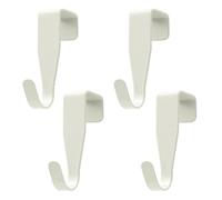 WeddHuis 4 Ganci Porta, Ganci Appendiabiti per Porta, Ganci da Appendere, Sospensione Stabile, Nessuna Foratura Necessaria, Adatti per Porte Standard (Bianco)