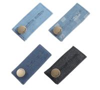 WeddHuis 4 Pezzi Estensioni della Cintura,Estensore per Bottoni per Pantaloni,Materiale Denim,Bottoni in Metallo di Alta qualità,Estensore per Bottoni per Jeans,Adatto per Donne Incinte