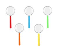 WeddHuis 5 Pezzi Lente di Ingrandimento Bambini, Mini Plastica, Lenti Portatile, Tascabile, Mini, per Feste di Compleanno, Casa, Scuola, attività all'Aperto（Colori Misti）