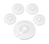 WeddHuis 5 Pezzi Rosetta per Tubo, Copritubo per Acqua Calda e Fredda, Gas e Tubi di Riscaldamento, Universale 30-55 mm, Bianco