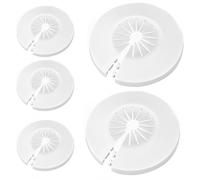 WeddHuis 5 Pezzi Rosetta per Tubo, Copritubo per Acqua Calda e Fredda, Gas e Tubi di Riscaldamento, Universale 14-45 mm, Bianco