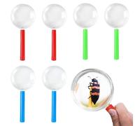 WeddHuis 6 Pezzi Lenti d'Ingrandimento per Bambini, Mini Lenti Giocattolo, Lente d'Ingrandimento in Plastica, Regali di Compleanno per Casa, Scuola, Outdoor