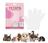 WeddHuis 6 pezzi Salviette detergenti per cani e gatti, Guanti per animali domestici, Guanti da massaggio, Salviette umidificate per la pulizia del cane, Salviette deodoranti per zampe