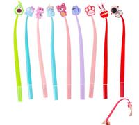 WeddHuis 9 PCS Set di Penne Gel Divertenti, Kawaii Penne Gel con Animali, Fidget Pen per Bambini, Squishy Cool Regali per Feste di Compleanno, Idee Regalo per Ospiti
