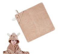 WeddHuis Asciugamano da bagno con cappuccio, per 0-3 mesi, morbido, super assorbente, in spugna (80x80 cm, coniglio)