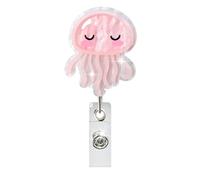 WeddHuis Carino porta badge con medusa,bobina retrattile con clip identificativa,borse in feltro possono essere utilizzate da personale scolastico,infermieri,medici,insegnanti e studenti