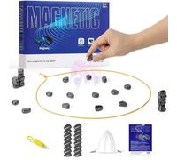 WeddHuis Gioco Magnetico, Scacchiera Magnetica Portatile, Puzzle Checkers da Viaggio, Scacchi Magnetici da Tavolo, Giochi da Campeggio, Giochi di Società per Riunioni Familiari