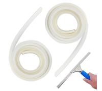 WeddHuis Gomma morbida di ricambio, 2 pezzi, facile da tagliare, Gomma Seccatoio di Ricambio, Tergivetro in Silicone, Ricambio Gomma per Tergicristalli, Lavavetri, Pulizia Vetri del Bagno (105 cm)