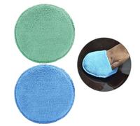 WeddHuis Set di 2 Tamponi Applicatori Premium per Cere, Lucidanti, Detergenti e Sigillanti per Vernice - Spugna Lucidante in Microfibra per Auto - Applicazione Delicata e Senza Graffi (130x25 mm)