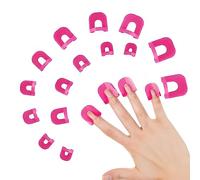WeddHuis Stencil per smalto per unghie da 26 pezzi, guida alla pittura per unghie in 10 misure, protezione per punte di protezione per smalto per nail art riutilizzabile Accessori (rosa)