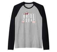 Wedding And Engagement Funny Bridesmaid Fiancée Bride Squad Maglia con Maniche Raglan