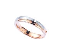 Wedding - Anello da donna, anello nuziale, in oro bianco e oro rosa, 65 (20.7), Oro bianco e oro rosa 18 carati, Senza Gemstone