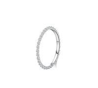 Wedding - Anello da donna, impilabile, a pois, in argento 9 K, misura 12 (16,6)