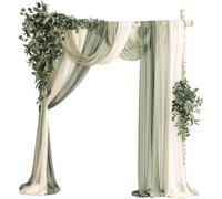 Wedding Arch Flowers Kit, Artificial Flower Arch Decor, Wedding Decor with Drapes, Be Suited to Banquet, Party, Wedding Decor Ceremony and Background Decoration(Q)