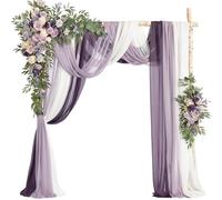 Wedding Arch Flowers Kit, Artificial Flower Arch Decor, Wedding Decor with Drapes, Be Suited to Banquet, Party, Wedding Decor Ceremony and Background Decoration(K)