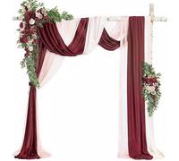 Wedding Arch Flowers Kit, Artificial Flower Arch Decor, Wedding Decor with Drapes, Be Suited to Banquet, Party, Wedding Decor Ceremony and Background Decoration(O)