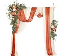 Wedding Arch Flowers Kit, Artificial Flower Arch Decor, Wedding Decor with Drapes, Be Suited to Banquet, Party, Wedding Decor Ceremony and Background Decoration(C)