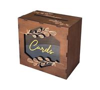 Wedding Card Box - Rustic Wooden Acrylic Vintage Decor, Secure Memory Keepsake Container, Timber Envelope Storage Chest, Transparent View Reception Accessory, Decorative Greeting Holder Display