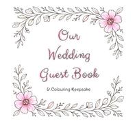 Wedding Guest Book - Colouring Keepsake - Pink