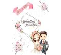 Wedding Guest List Planner: White & Pink cover Wedding Guest Tracker & Organizer Notebook | 6”x9” | 120 Pages Wedding Planning Book