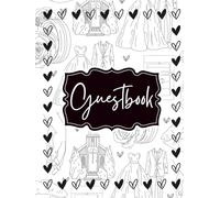 Wedding Guestbook White and black: Memory Book with Photo-Style Keepsake Pages | Elegant Bride & Groom Message and Memory Journal
