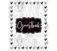 Wedding Guestbook White and black: Memory Book with Photo-Style Keepsake Pages | Elegant Bride & Groom Message and Memory Journal