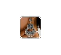 Wedding Orecchini Boho Argento Gitano Orecchino Pendente Bohemien Retrò Etnico Tribale Medio Oriente Indiano Goccia Orecchio Tradizionale Perno Halloween Pirata Esagerato Semplice Per Le Donne