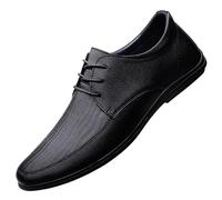 Wedding Oxford Shoes for Men Spanish Leather Lace-up Breathable Non Slip Anti-Slip Shoes for Business Office Party(39 EU)
