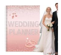 Wedding Planner per la sposa, libro e organizzatore di matrimoni, agenda per matrimoni con calendario conto alla rovescia di nozze, etichette adesive per liste di controllo tasche, agenda per conto