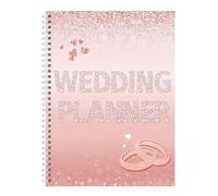 Wedding planner, wedding planner, pianificatore di nozze di destinazione, di controllo del taccuino e conto alla rovescia per lo spazio del diario per il miele della reception