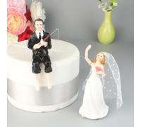 Wedding Resin Groom Cattura la sposa Figurine Cake Stand Topper Accessori
